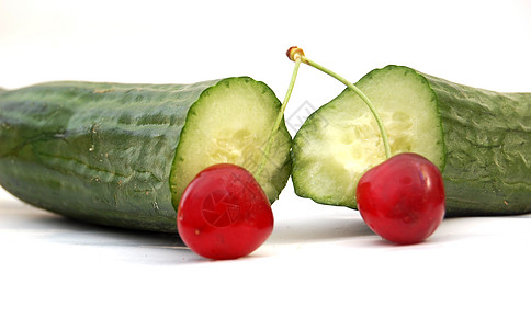 白上孤立的绿黄瓜白色水果烹饪营养蔬菜情况生产健康宏观整体性图片