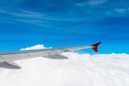 天空中的飞机翅膀喷射气氛梦幻旅行精神白色空气运输游客图片