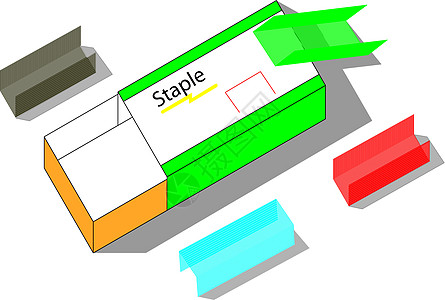 装订红色阴影白色主食办公室物品绿色创造力工具黄色图片