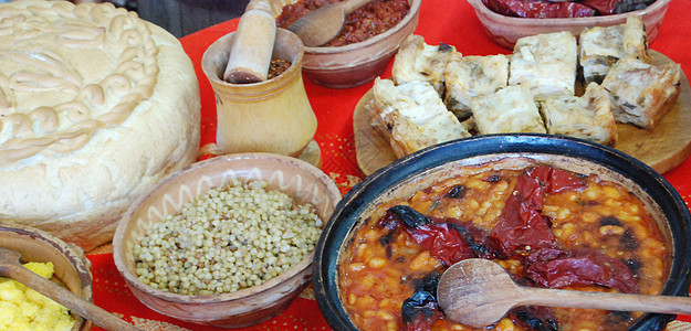 传统马西多尼食物奶奶豆子食谱祖母饮食营养图片