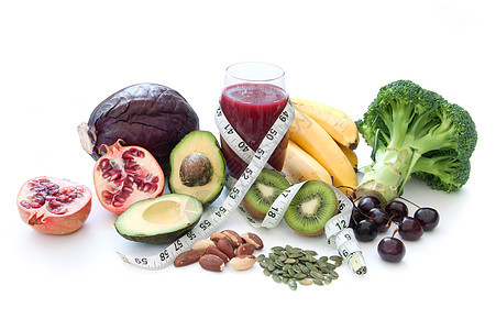 超食食品饮食水果浆果玻璃饮料营养坚果蔬菜石榴奇异果健康图片