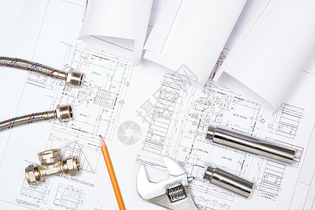 管道和水管图画 建筑废生建筑学草稿房子绘画乐器草图铅笔文档工程师工程图片