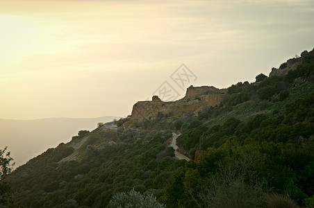 尼姆罗德堡垒 以色列全景天空风景公园城堡岩石历史历史性高度爬坡图片