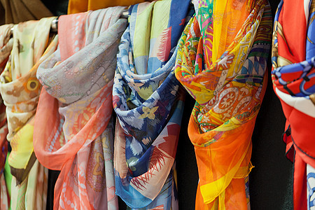 丝绸和棉花的土耳其彩色布料店铺棉布家庭衣服条纹火鸡纪念品纤维手工围巾图片