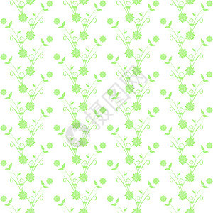 无缝花纹叶子创造力插图装饰绘画白色墙纸绿色条纹背景图片