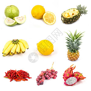 泰国水果香蕉白色辣椒柠檬菠萝图片