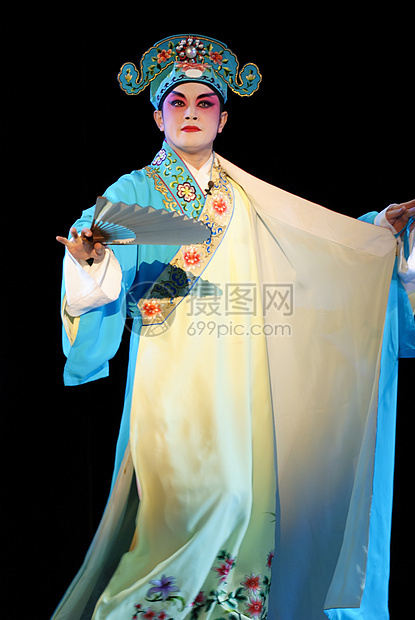 中国传统歌剧演员 演戏服和戏剧服装男性彩绘想像力展示摄影头饰艺术故事节日化妆品图片