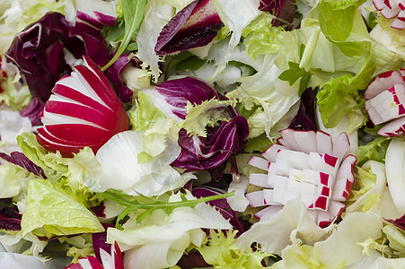 混合新鲜沙拉红色食物萝卜黄瓜绿色饮食自助餐混合物白色蔬菜图片