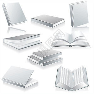 空白书覆盖孤立的白色全书百科打印办公室桌子文化小册子文学日记教育图片