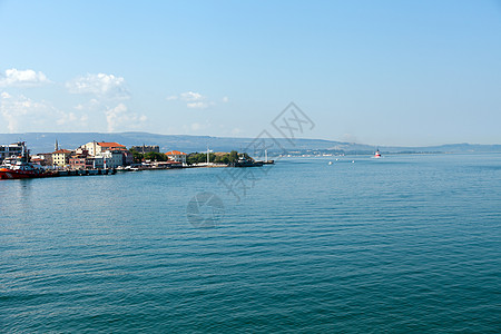 穿越达尔丹内尔斯海峡从亚洲到欧洲的过境火鸡风景旅游旅行海峡灯塔海岸线休息港口平台图片