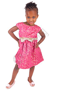 可爱的非洲小女孩头发黑色爆炸乐趣女孩情感卷曲快乐童年女儿图片