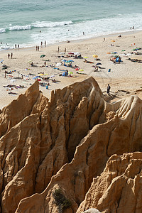 沙石悬崖崎岖风景石头黄色侵蚀编队砂岩岩石地质学图片