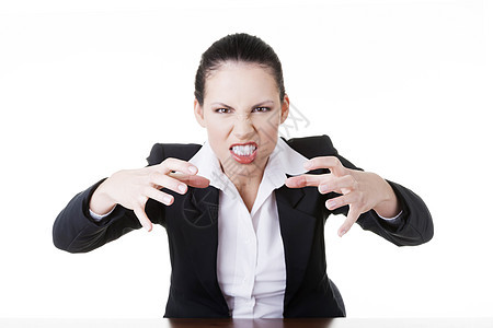 办公室的愤怒女商务人士经理情感女孩商务职业沟通人士秘书工人工作图片