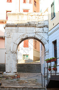 理查德的拱门 罗马古迹 特里斯特历史柱子地标大理石雕塑建筑学艺术石头历史性图片