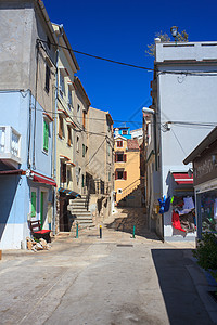 克罗地亚巴斯卡镇街道脚步楼梯假期城市房屋图片