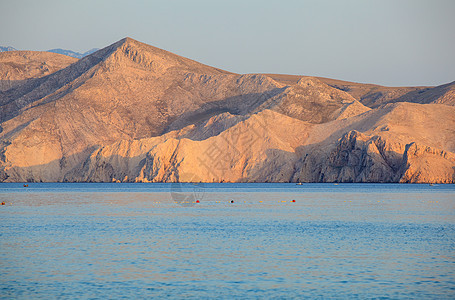 克罗地亚巴斯卡远景荒野海滩海水天空旅游冲浪天蓝色沿海海岸线图片