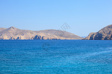 克罗地亚巴斯卡荒野蓝色旅游远景波浪沐浴者沿海冲浪天空假期图片