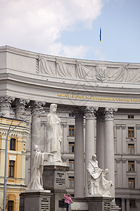 基辅纪念碑雕塑中心晴天天空城市雕像旅游日落地标大理石图片