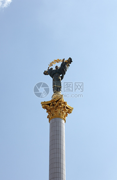 基辅独立广场一栏纪念碑葶苈地标艺术天空正方形首都柱子遗产雕塑图片