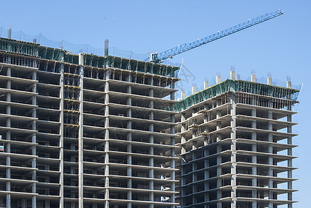 正在建造的建筑财产工作建筑学天空城市项目起重机工程晴天蓝色图片