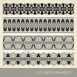 希腊饰品刷子风格艺术横幅边界框架装饰装饰品线条收藏图片