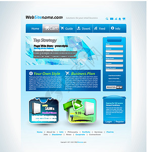 现代网站模板 具有技术前瞻性风格的现代网站模板图片