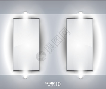 LED聚光灯产品展示板玻璃展示商业精品购物来源阴影海报架子零售图片