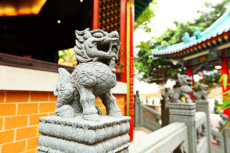 中国石狮狮子石头雕塑警卫皇帝宗教传统文化雕像仪式寺庙图片