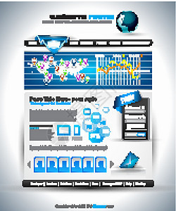 复杂网站模板  高级设计市场标签菜单购物主页收藏网络信息页脚统计背景图片