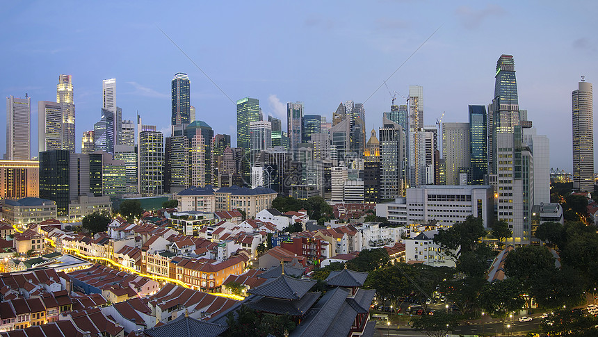 华人城之夜的新加坡天线图片