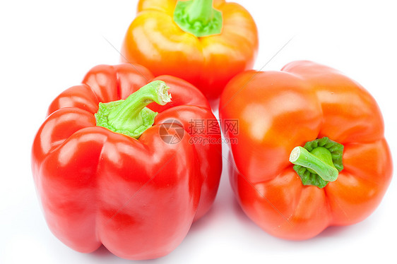 白上隔离的红色红胡椒蔬菜食物水果店铺生物学生物宏观文化植物午餐图片