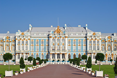 凯瑟琳宫是巴洛克式的 萨尔斯科耶·塞洛(普什克)图片