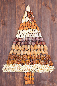 树坚果甜点木板杏仁木头腰果食物核桃营养美食小吃图片