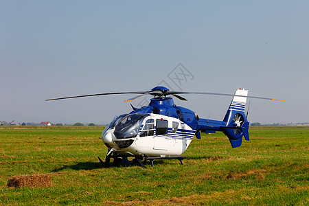 蓝直升机在野车辆直升飞机转子橡皮螺旋桨速度蓝色飞机运输保健图片