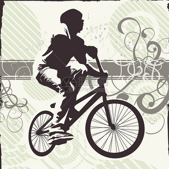 摩托车速度小轮车自行车棕褐色曲线运动运动员肾上腺素头盔插图图片
