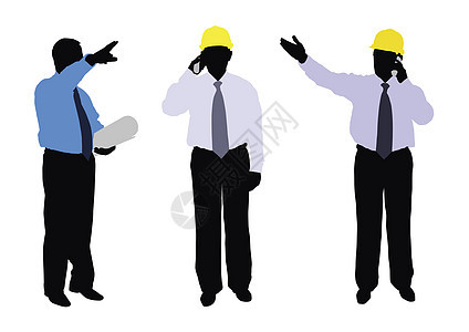 建筑师黄色人士男人蓝色男性电话成人安全工人构造图片