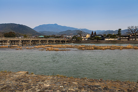 日本京都 亚林山瀑布假期樱花旅游旅行岩石石头图片