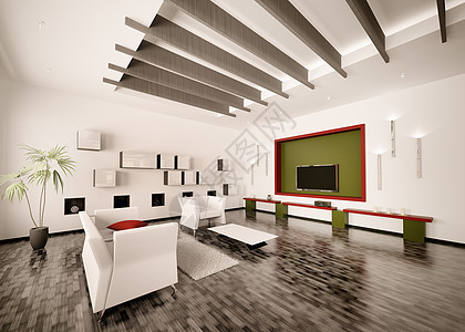 现代3号客厅的内地家具白色木地板房子建筑学桌子地毯扶手椅房间长椅图片