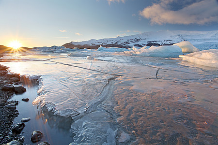 瓦特纳伊环境旅游冰山天空风景假期冰川蓝色旅行反射图片