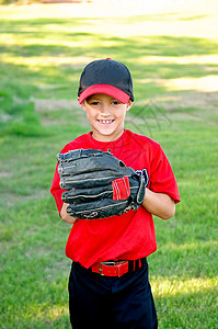青年棒球肖像玩家男生防滑联盟运动手套孩子球衣图片