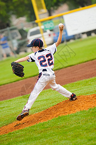 小联赛棒球投手联盟男生运动青年玩家孩子背景图片