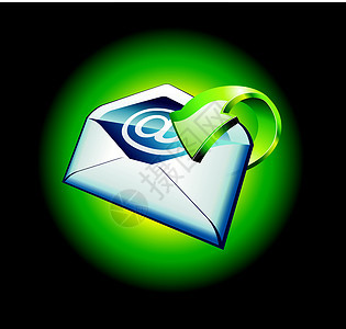 绿色重要绿色电子邮件图标图片