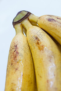 小型香蕉小吃黄色水果食物白色背景图片