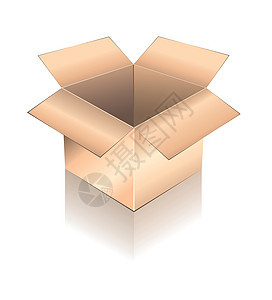 带有阴影的三维方框插图邮政贮存包装店铺商品灰色礼物运输盒子图片