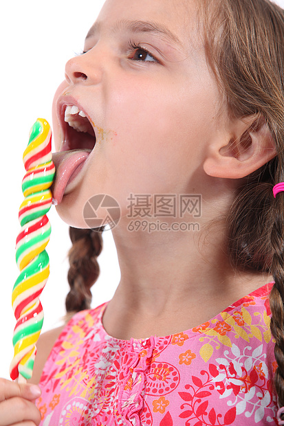 有棒棒棒糖的女孩糖果曲线外形孩子们味道头发喜悦孩子节日乐趣图片
