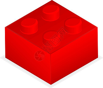 乐高 红色塑料建筑块艺术立方体插图玩具战略盒子教育闲暇婴儿构造图片