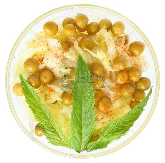 余叶卷营养食物沙拉盘子蔬菜图片