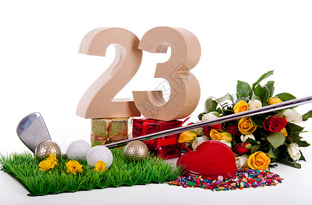 玫瑰草高尔夫球手生日卡纪念日幸福俱乐部礼物展示花束运动周年庆典玫瑰背景