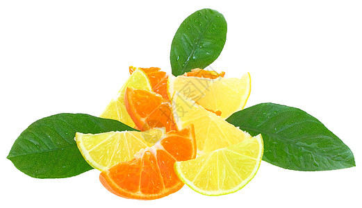 柠檬叶子水果食物果汁橙子黄色图片