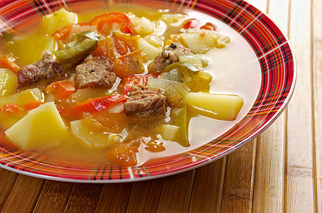 Lecho牛肉汤胡椒食物蔬菜盘子课程图片